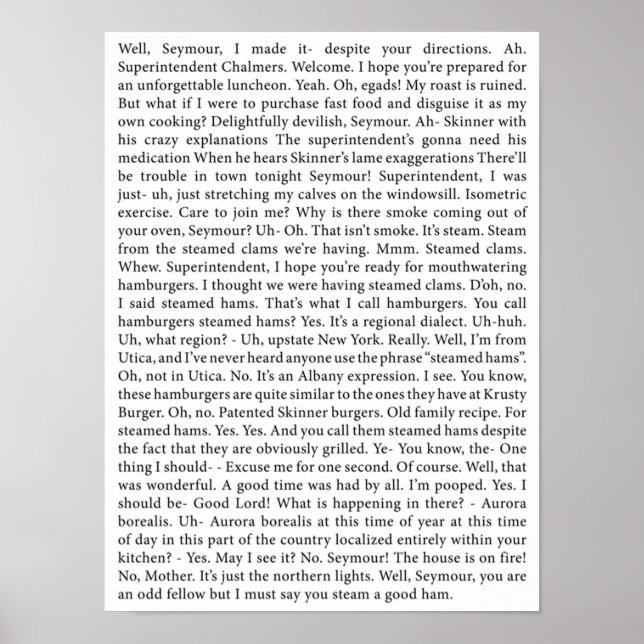 Poster transcription complète des Hams à vapeur (Devant)