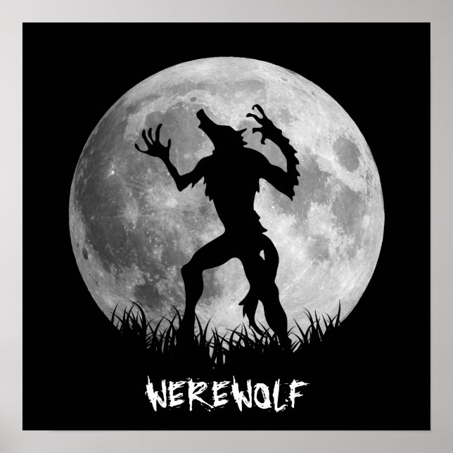 Poster Transformation de la Pleine lune du loup-garou coo (Devant)