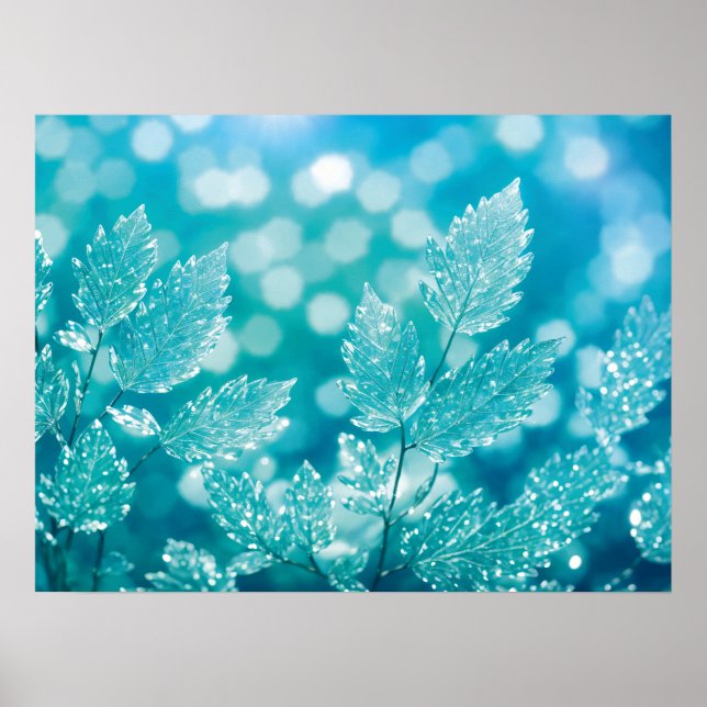 Poster Transition gelée : Réveil Feuille (Devant)