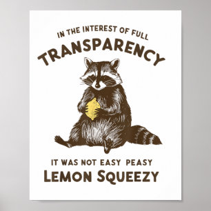 Poster Transparence Complète Ce N'Était Pas Facile Peasy