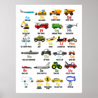 Poster Transport ABC, véhicule ABC Imprimer