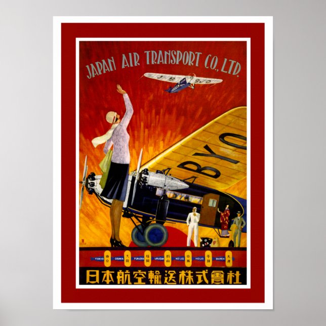 Poster Transport aérien au Japon (Devant)