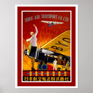 Poster Transport aérien du Japon