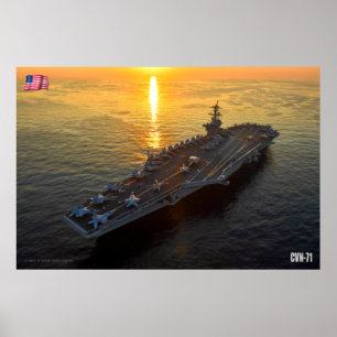 POSTER TRANSPORTEUR D'AÉRONEF AMÉRICAIN - CVN-71