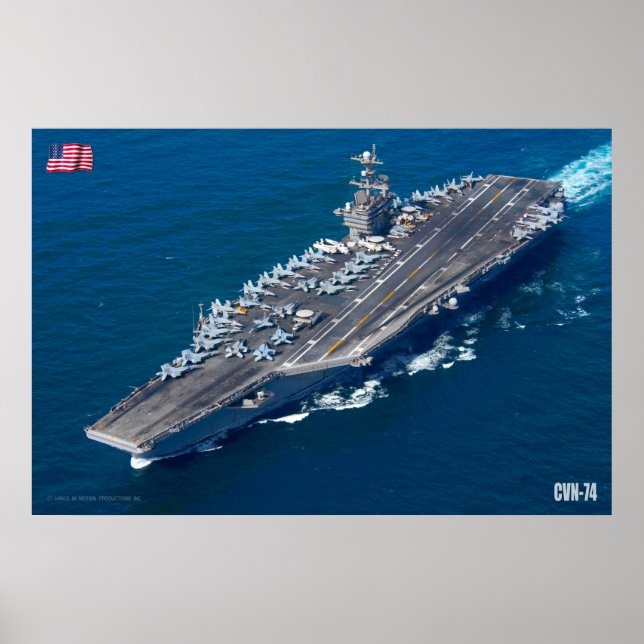 POSTER TRANSPORTEUR D'AÉRONEF AMÉRICAIN - CVN-74 (Devant)