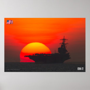 POSTER TRANSPORTEUR D'AÉRONEF AMÉRICAIN - CVN-77