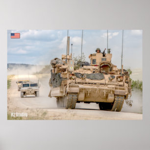 Poster TRANSPORTEUR DE PERSONNEL ARMÉ - M2 Bradley