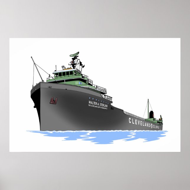 Poster Transporteur des Grands Lacs Walter A. Sterling (Devant)