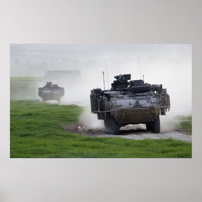 Poster Transporteurs d'infanterie Stryker (Devant)