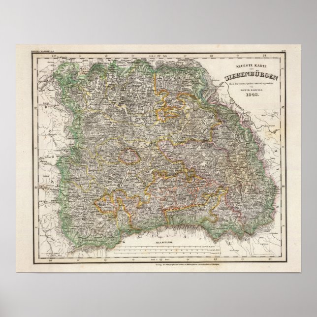 Poster Transylvanie, Roumanie (Devant)