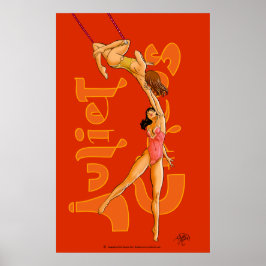 Poster Trapeze Artistes acrobates Juliet Circus