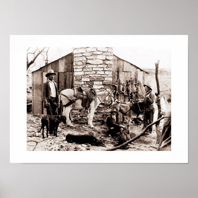 Poster Trappers et leur cabine, USA (Devant)