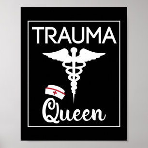 Poster Trauma Infirmière Trauma Queen