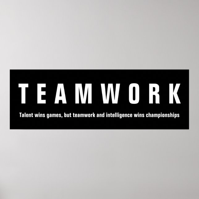Poster Travail d'équipe Citation inspirationnelle Motivat (Devant)
