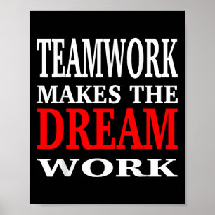 Poster Travail D'équipe Rend Le Rêve Travail Motivation D