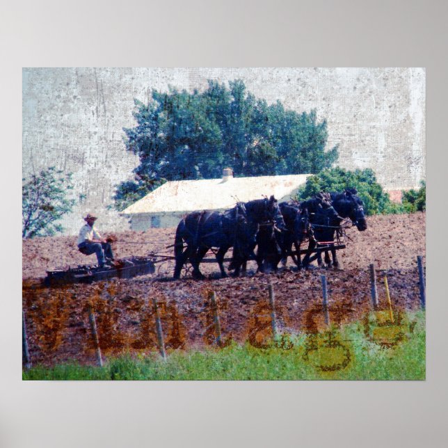 Poster Travail d'équipe vintage (Devant)