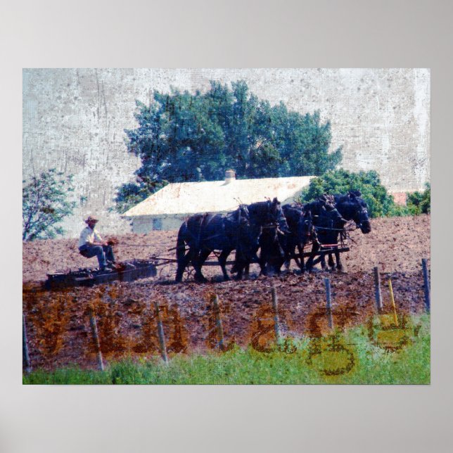 Poster Travail d'équipe vintage (Devant)