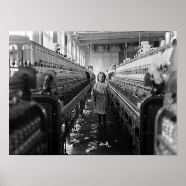 Poster Travail Des Enfants À Cotton Mill - Lewis Hine - 1 (Devant)