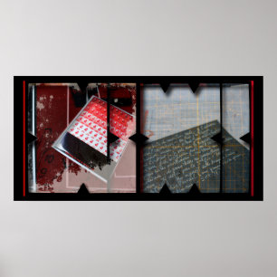 Poster Travail ouvert sur l'affiche de photomontage Open 