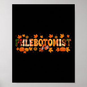Poster Travail phlébotomiste Thanksgiving Automne quitte 