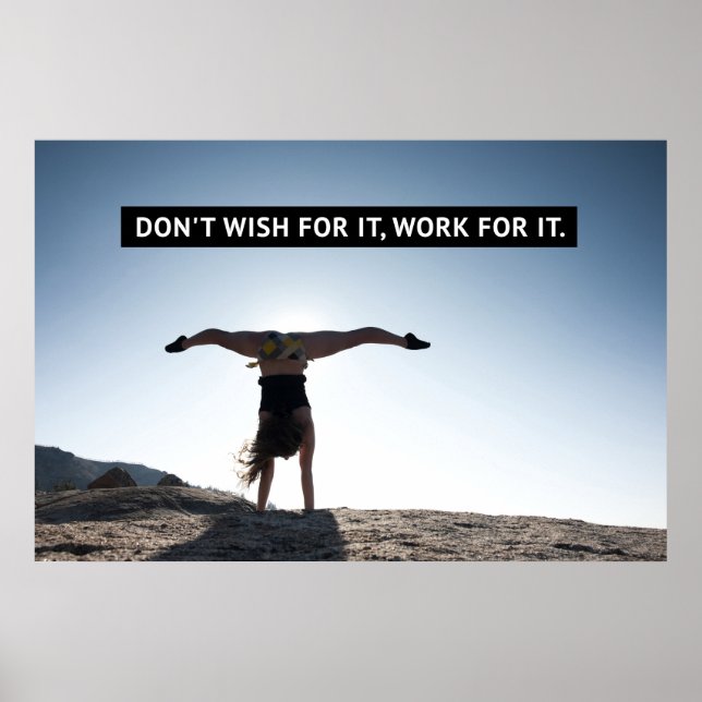 Poster Travail Pour Elle - Motivation Gymnastique (Devant)