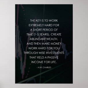 Poster Travailler dur - Faire de l'argent travailler pour