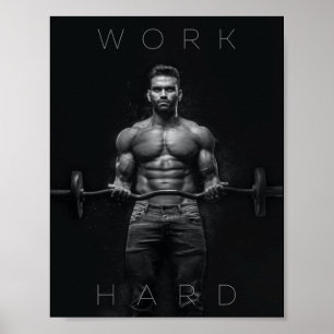 Poster Travailler dur   Gym Motivationnel