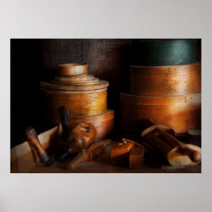 Poster Travailleur du bois - Atelier de boîtes Shaker