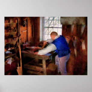 Poster Travailleur du bois - le charpentier principal