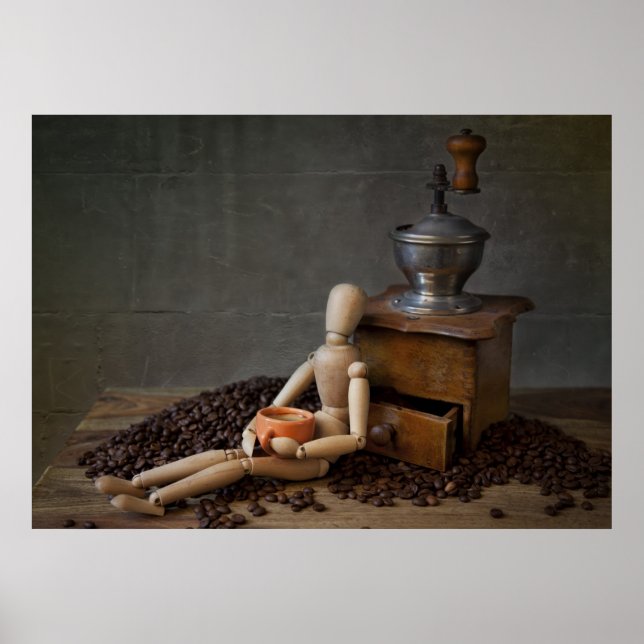 Poster Travailleur du café (Devant)