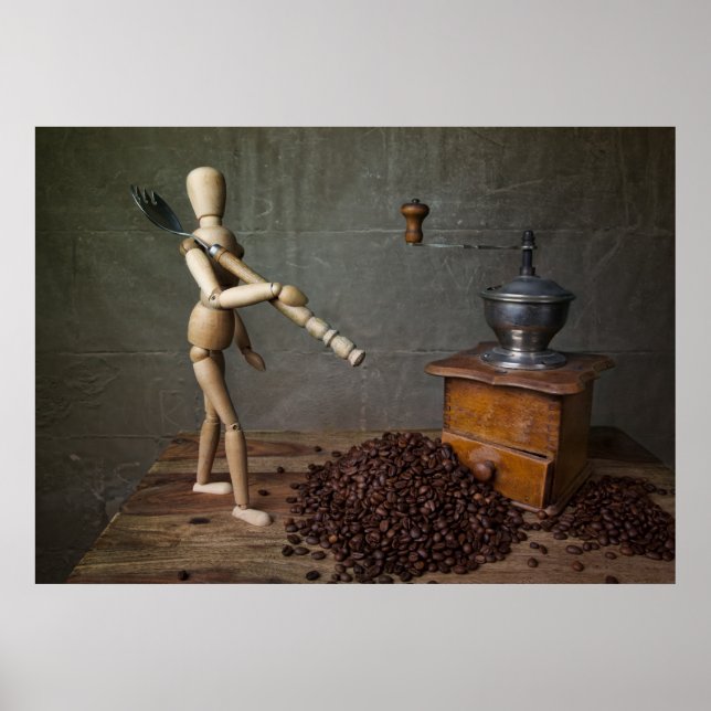 Poster Travailleur du café (Devant)