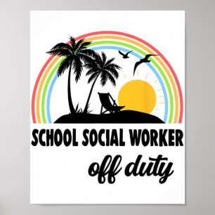 Poster Travailleur Social Hors Service Arc-En-Ciel Fin De