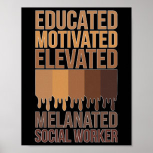 Poster Travailleur social melanisé travailleur social noi