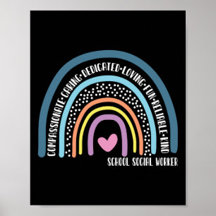 Poster Travailleur social scolaire Soins compatissants