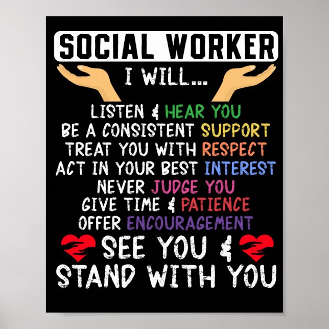 Poster Travailleur social Travailleur socialJe vais...Éco (Devant)