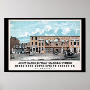 Poster Travaux de marbre du jardin de printemps Philadelp