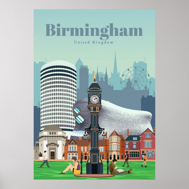 Poster Travel Art Travel À Birmingham (Devant)