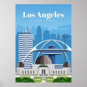 Poster Travel Art Travel à Los Angeles