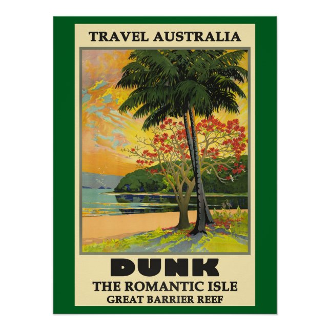 Poster Travel Australia, Dunk, (Devant)
