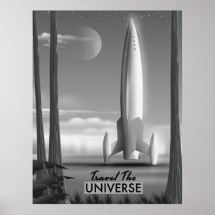 Poster Travel the Universe Mono (édition limitée)