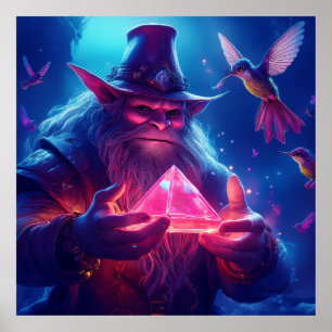Poster Traversée Avec Pyramide En Verre Brillant Et Colib
