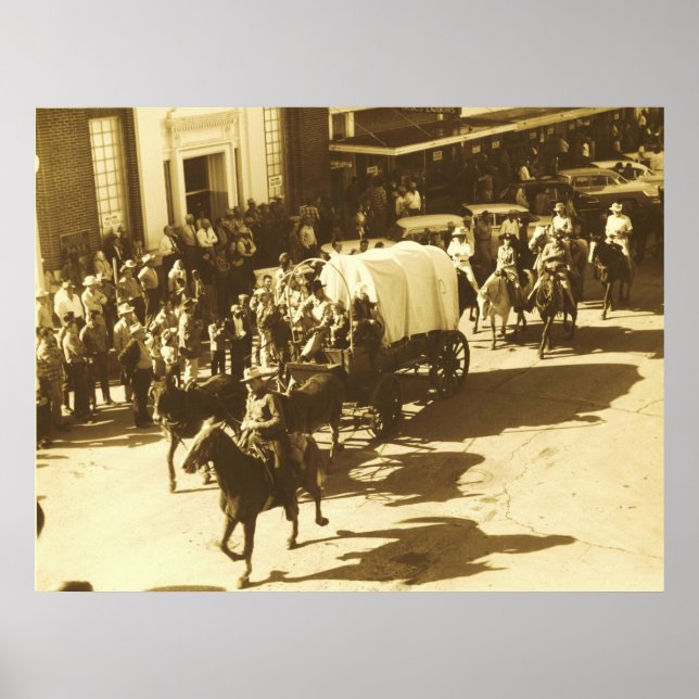 Poster Traversée Du Centre-Ville De Houston, Tx (Devant)