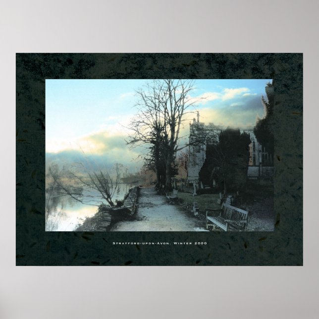 Poster Traversée le long de la rivière Avon à Stratford. (Devant)