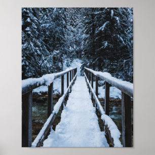 Poster Traverser la rivière en hiver