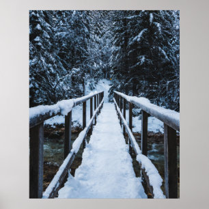 Poster Traverser la rivière en hiver