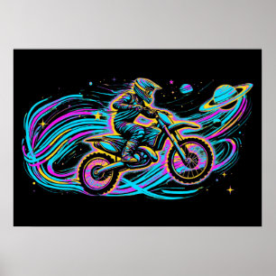 Poster Traverser l'espace - Motocross Rider