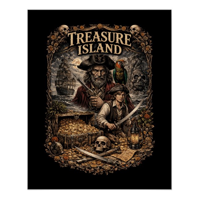 Poster Treasure Island (Devant)