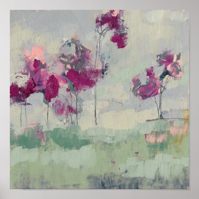 Poster Treeline Fuchsia (Devant)