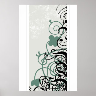 Poster trèfle dans vecteur