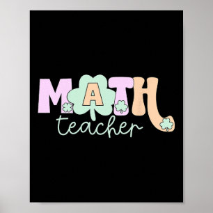Poster Trèfle Mignon Prof De Maths Algèbre Géométrie St P